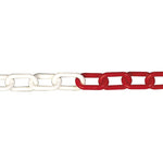 Cadena de plástico bicolor rojo y blanco para señalización de seguridad y delimitación de zonas