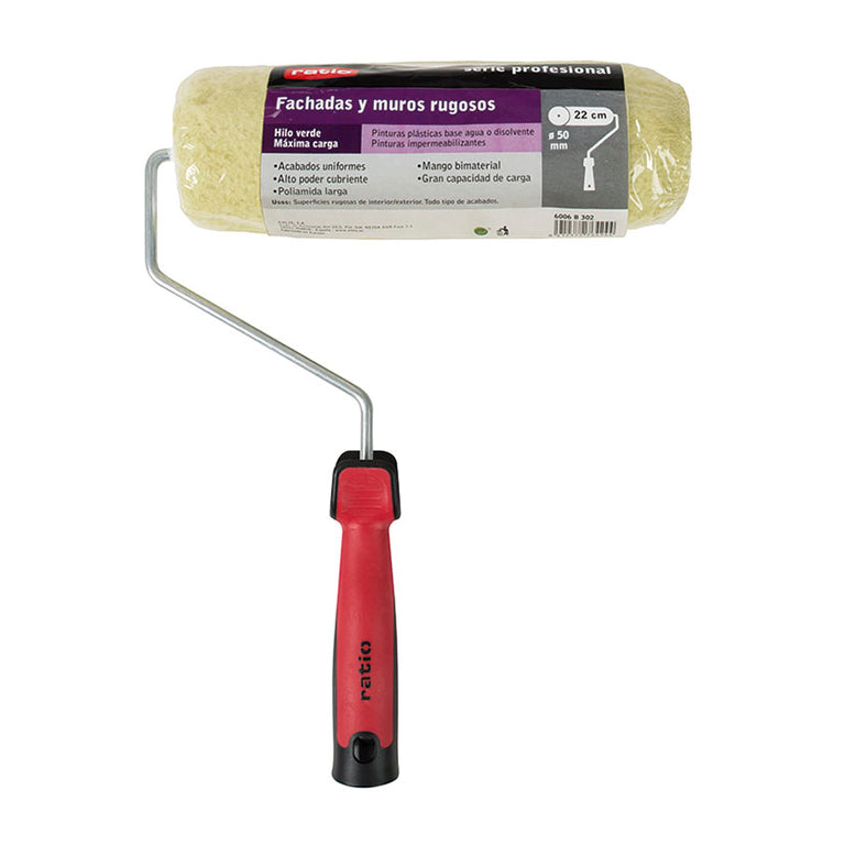 Rodillo RATIO Ø 50 mm para fachadas y muros rugosos serie profesional