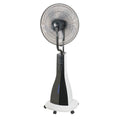 Ventilador nebulizador Habitex VNH90 de pie color blanco y negro con base de ruedas y panel LED