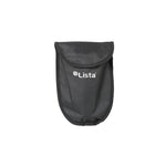 Funda de transporte de nylon negro con logo LISTA para almacenamiento compacto de la pala.
