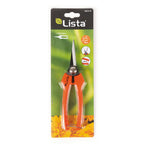 Blíster de tijera de poda LISTA N19 detallando capacidad de corte de 10mm y longitud de 18,5cm