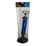 Embalaje del desatascador universal Habitex 7646C2 con instrucciones de uso para inodoros y lavabos.
