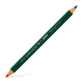 Lápiz bicolor Faber-Castell rojo y azul de cuerpo hexagonal verde para marcado profesional en obra y construcción