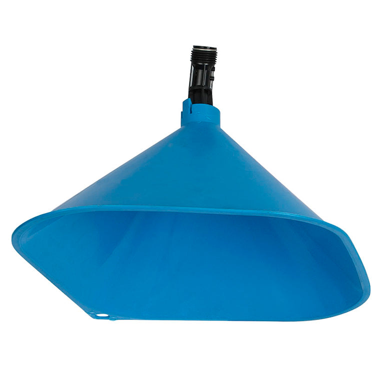 Campana cónica azul Matabi para pulverización dirigida y protección de plantas