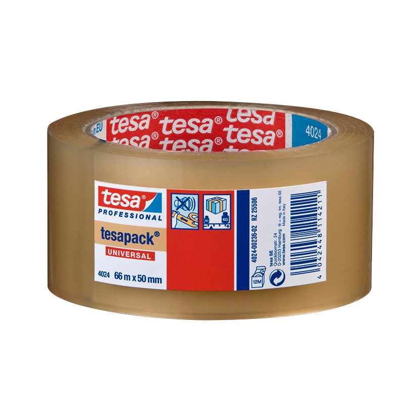 Precinto TESA 4024 transparente 66m x 50mm de poliolefina con adhesivo High Tack.