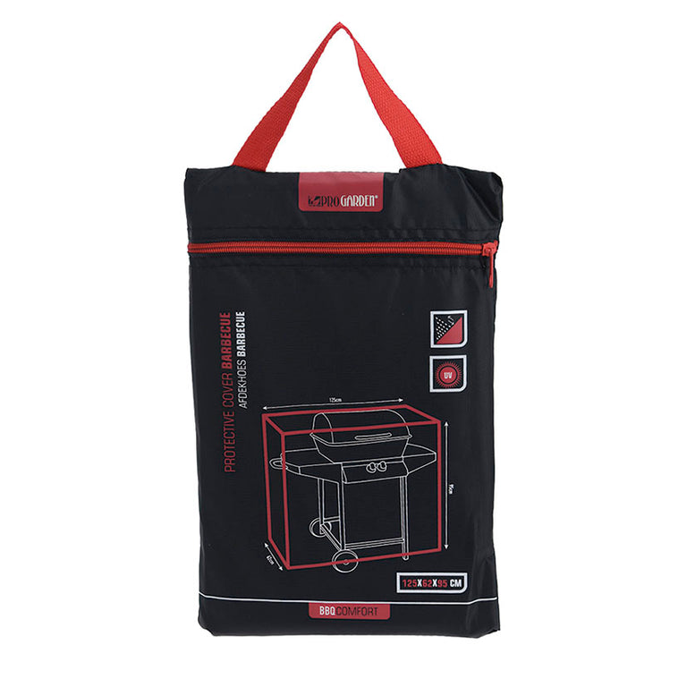 Funda para barbacoa ProGarden 125x62x95 cm en bolsa de transporte con protección UV