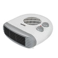 Termoventilador horizontal Habitex E306 en color blanco con rejilla ajustable y mandos de control superiores.