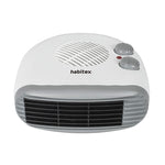 Vista superior del calefactor Habitex E306 mostrando el termostato regulable y el selector de funciones de calor.