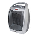 Calefactor cerámico Habitex E312 plateado con rejilla negra y mandos superiores