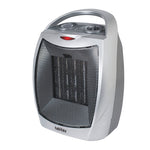 Calefactor cerámico Habitex E312 plateado con rejilla negra y mandos superiores