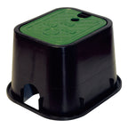 Arqueta de riego Aqua Control para 1 electroválvula con tapa de polipropileno verde texturizada