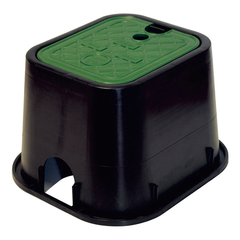 Arqueta de riego Aqua Control para 1 electroválvula con tapa de polipropileno verde texturizada