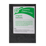 Recambio de filtro de carbón activado para deshumidificador Habitex H1200, detalle de instrucciones de uso y filtrado.