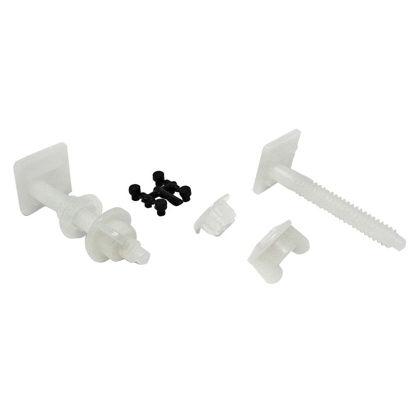 Kit de tornillos y anclajes de plástico para montaje de tapa WC