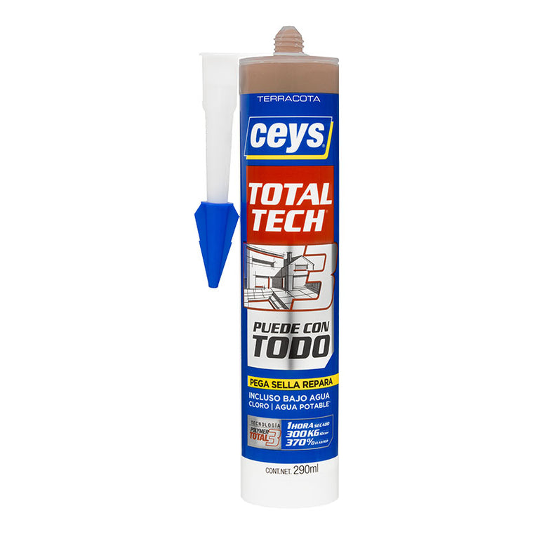Cartucho Ceys Total Tech color terracota 290ml para sellado y pegado elástico