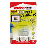 Blíster 8 colgadores Fischer Fija Cuadros blanco instalación manual 8kg