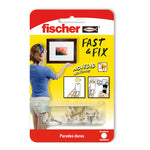 Pack 12 colgadores Fischer Fast & Fix básicos con clavos para cuadros