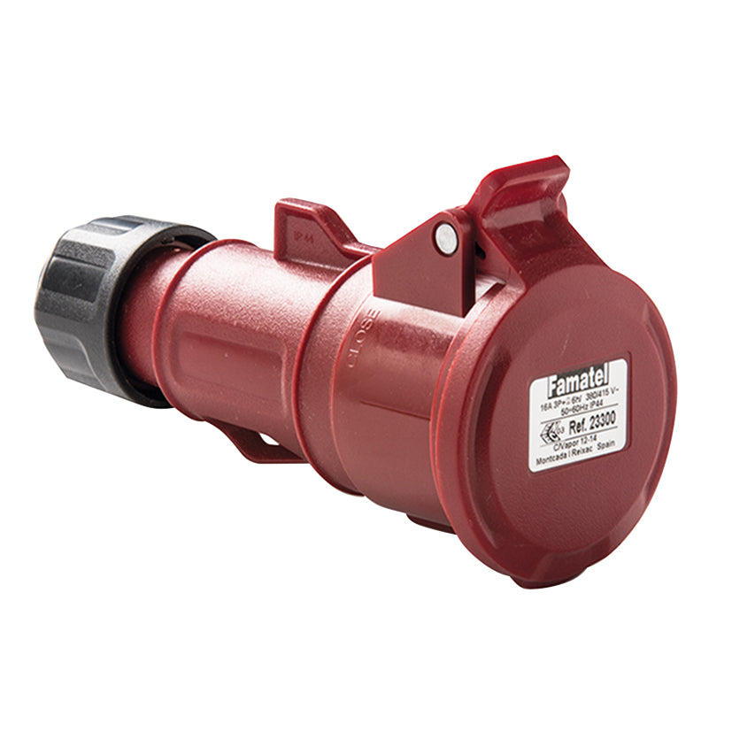 Base aérea industrial Famatel SpeedPRO roja 16A 3P+T IP44