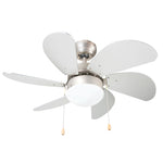 Ventilador de techo Habitex VTR3300 con aspas reversibles en color gris metalizado.