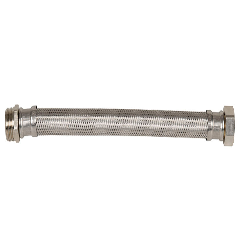 Conexión flexible de acero inoxidable AISI 304 para contadores de agua con racores de latón