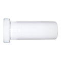 Racor extensible de PVC blanco Crearplast con tuerca loca de 1 1/2 pulgada y salida de 40 mm para desagües