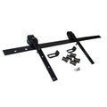 Kit completo de herrajes rústicos Estebro con poleas de nylon, guía negra y accesorios para puerta corredera.