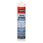 Cartucho de silicona antimoho RATIO transparente 300ml para cocinas y baños