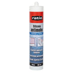Cartucho de silicona antimoho RATIO blanca 300ml con protección fungicida