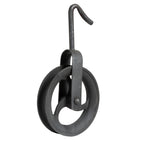 Polea de pozo sin guarda de 160mm fabricada en hierro fundido resistente.