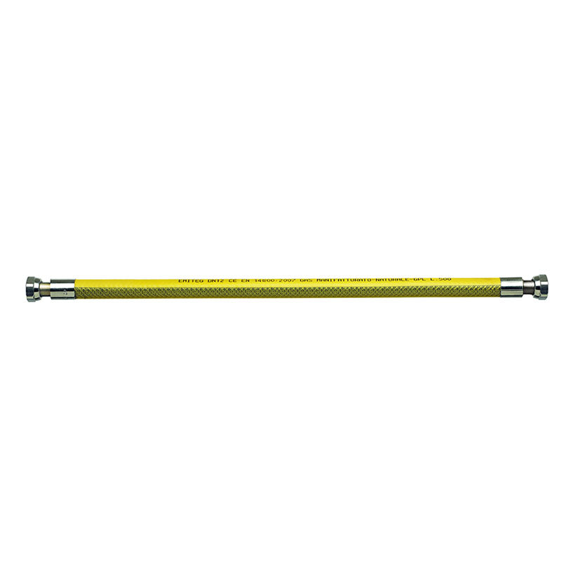 Manguera de gas de acero inoxidable AISI 316L con terminales roscados hembra de 1/2 pulgada.