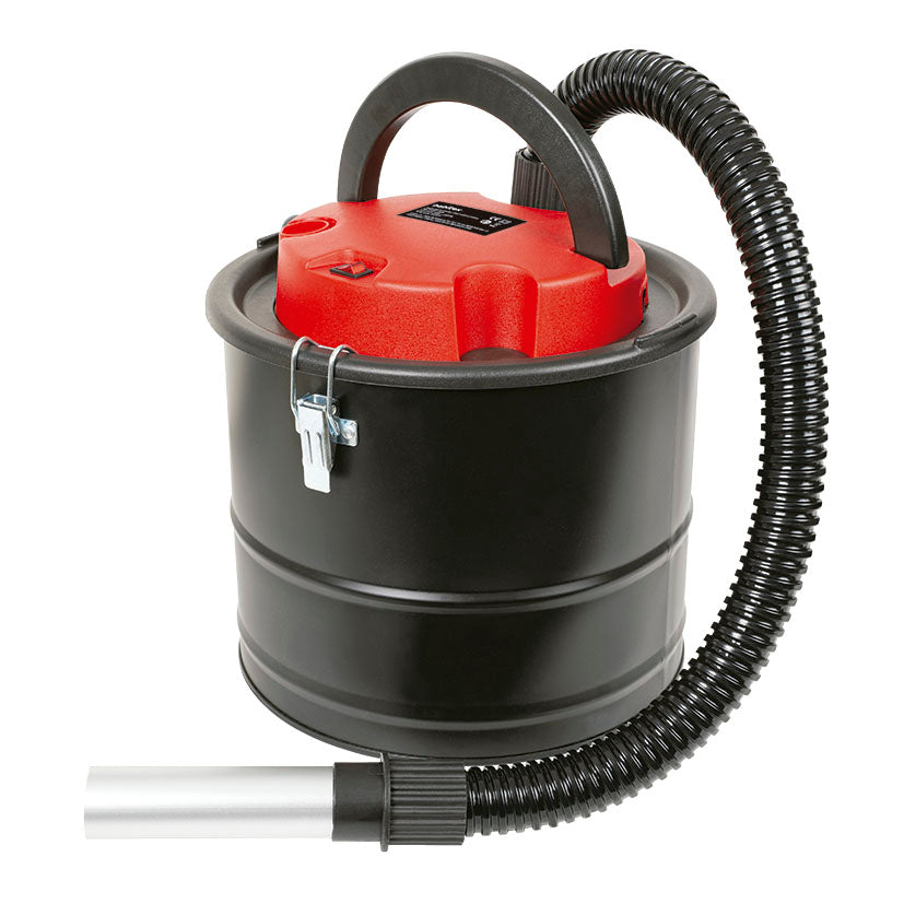 Aspirador de cenizas Habitex E438 negro y rojo con manguera flexible y boquilla de aluminio.