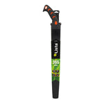 Serrucho de poda LISTA 365mm guardado en su funda protectora rígida con enganche para cinturón.