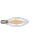 Bombilla LED vela E14 filamento transparente DUOLEC 4W luz fría