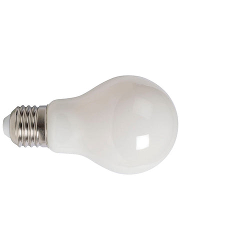 Bombilla LED E27 estándar opal DUOLEC luz cálida 2700K