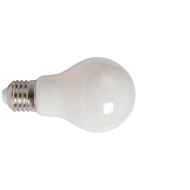 Bombilla LED E27 estándar opal DUOLEC luz cálida 2700K