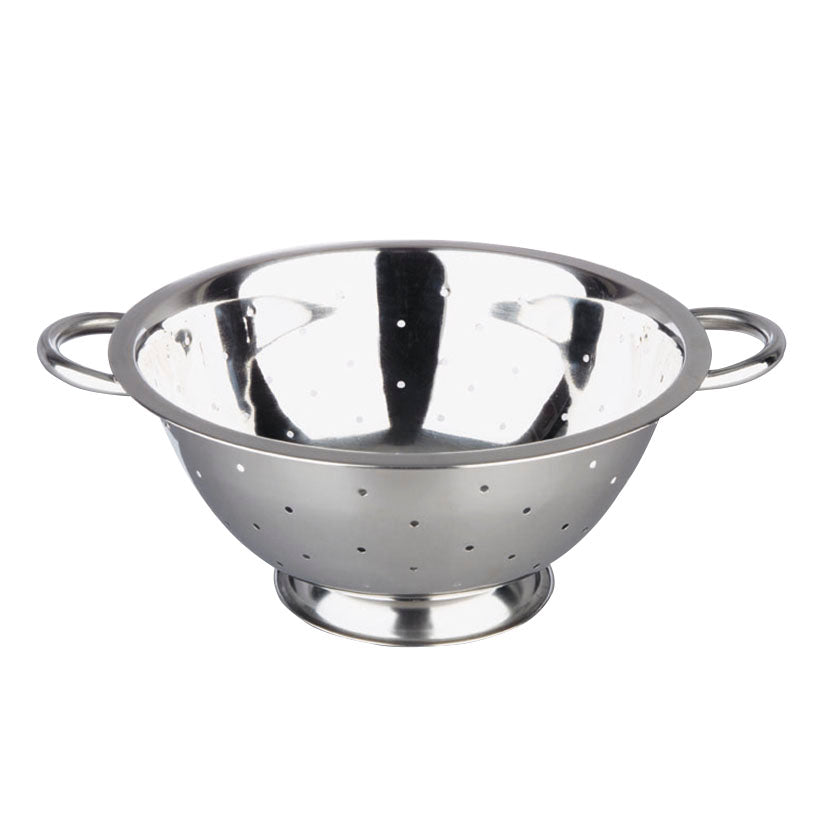 Colador escurridor IBILI de acero inoxidable de 24 cm con base y asas laterales
