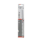 Blíster de 2 unidades de hojas de sierra sable Bosch S 1531 L con vástago universal de 1/2 pulgada.