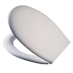 Tapa de inodoro ESTOLI Alexia blanca entreabierta diseño ergonómico