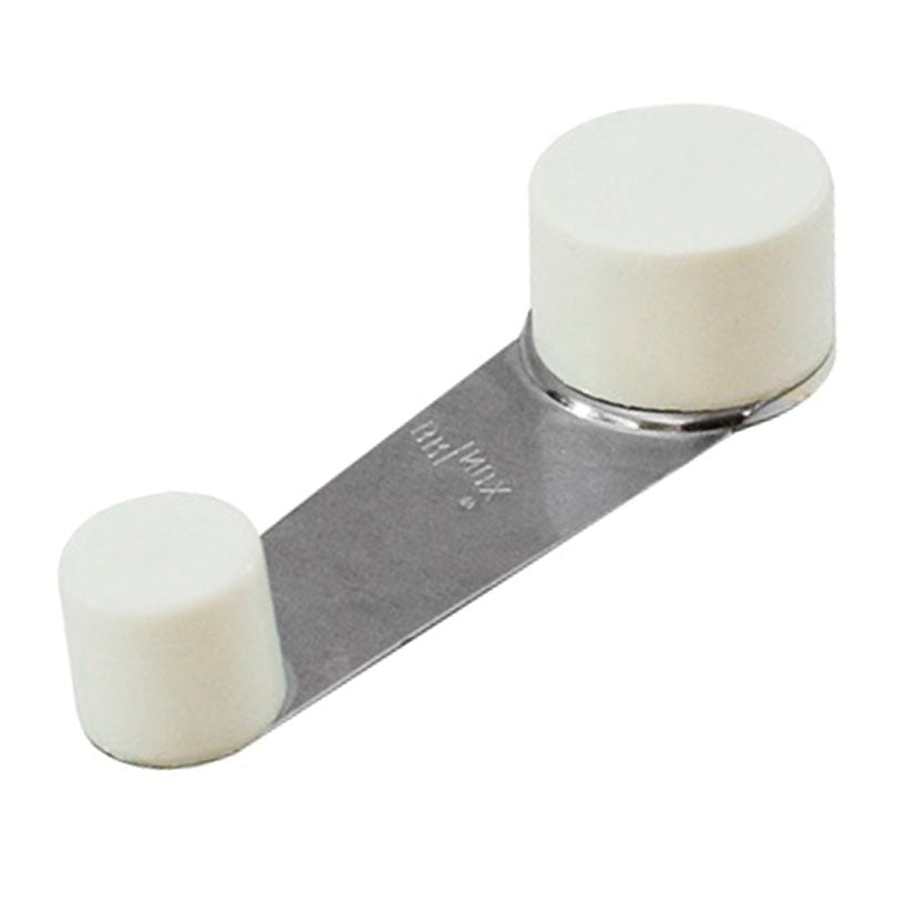 Tope retenedor BRINOX blanco 32x102mm autoadhesivo y con tornillo