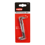 Blíster de juego de 2 destornilladores acodados RATIO referencia 7022H con puntas PH1, PH2 y plana de 6mm.