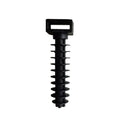 Taco de nylon negro para bridas con diseño dentado para anclaje en pared de 6mm