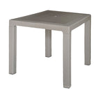 Mesa de exterior cuadrada color taupé efecto ratán 80x80 cm