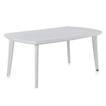 Mesa de exterior Atlantic blanca extensible para 6 a 8 personas