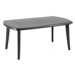 Mesa de jardín extensible Atlantic en color antracita de resina resistente
