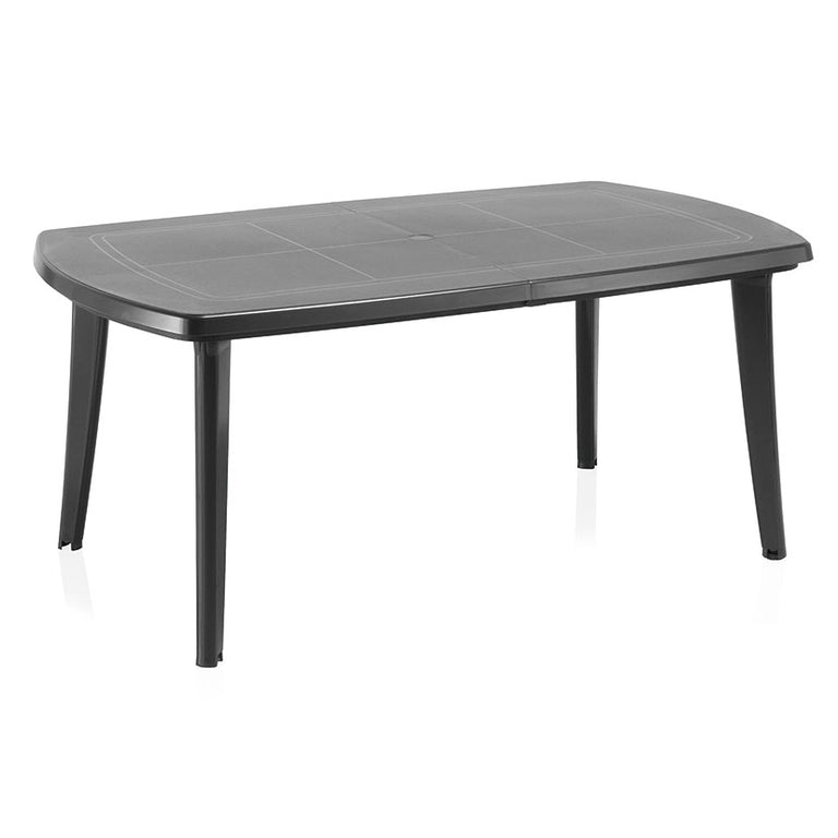 Mesa de jardín extensible Atlantic en color antracita de resina resistente