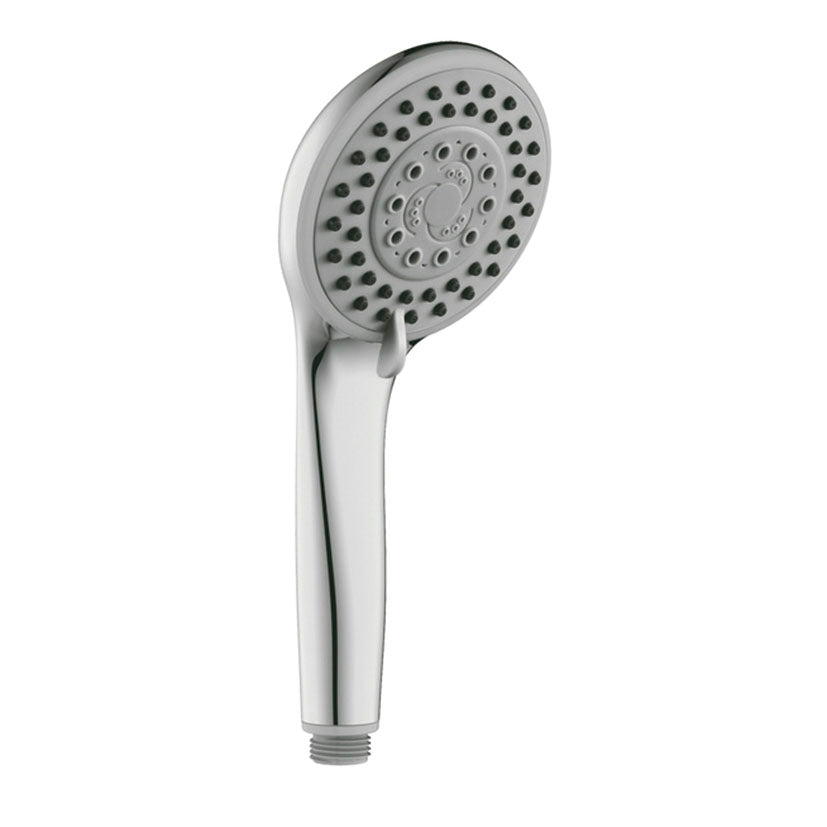 Mango de ducha cromado HABITEX New York con cabezal gris y boquillas antical.