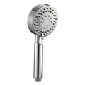 Mango de ducha cromado HABITEX Macao con frontal gris y boquillas de silicona antical.