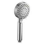 Mango de ducha cromado HABITEX Macao con frontal gris y boquillas de silicona antical.