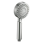 Mango de ducha cromado HABITEX Macao con frontal gris y boquillas de silicona antical.