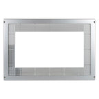 Marco para microondas universal 60x40 cm acabado efecto acero inoxidable con rejilla de ventilación